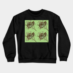 Blooms in Green Crewneck Sweatshirt